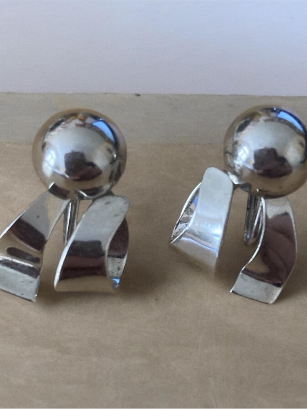 Vintage Coro silver tone screwback earrings